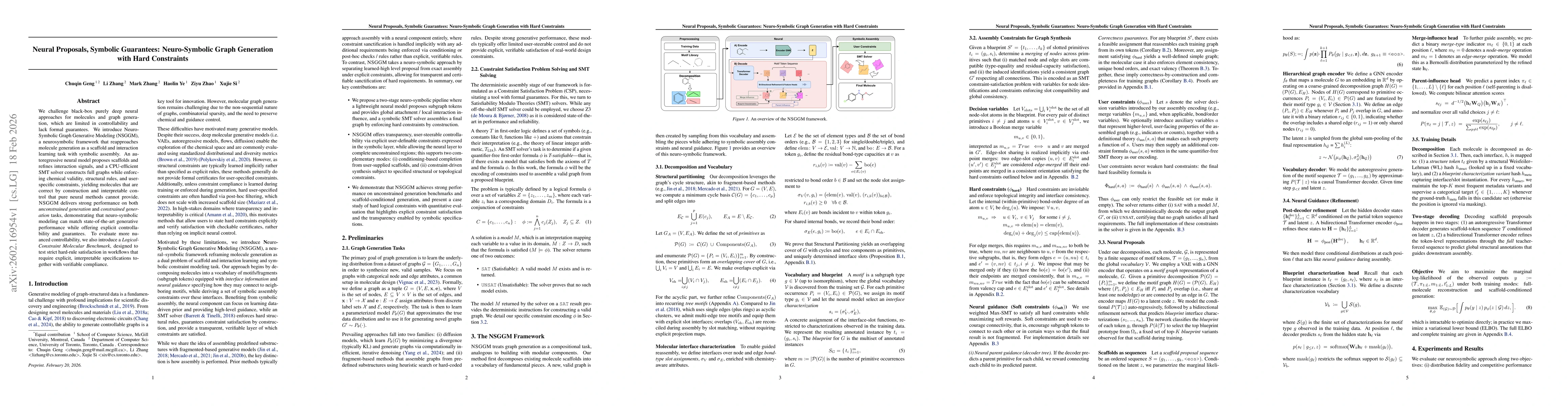 Thumbnail for Neural Proposals, Symbolic Guarantees: Neuro-Symbolic Graph Generation with Hard Constraints