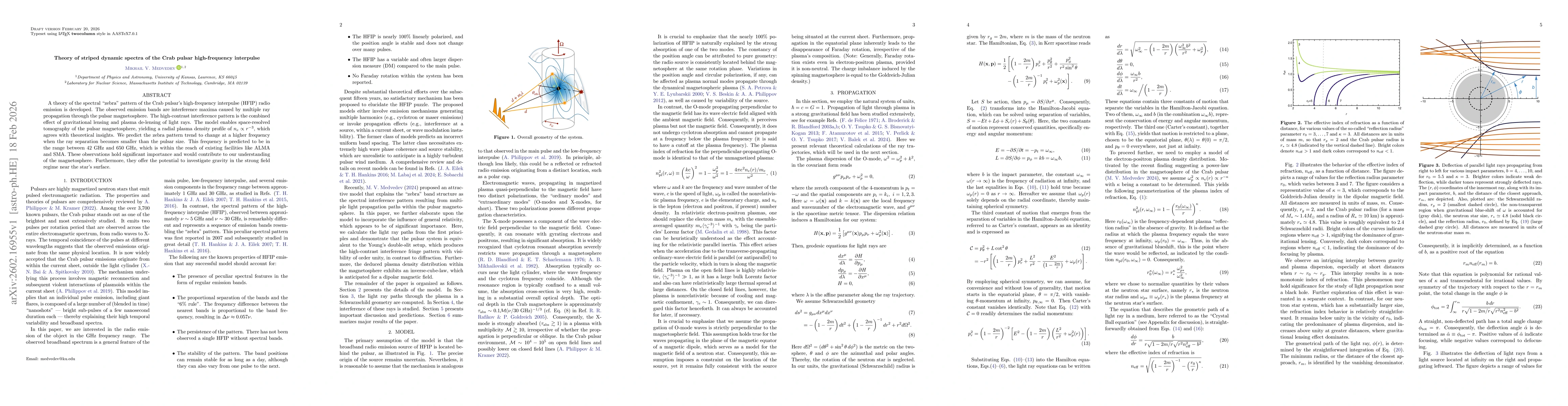 Thumbnail for Theory of striped dynamic spectra of the Crab pulsar high-frequency interpulse