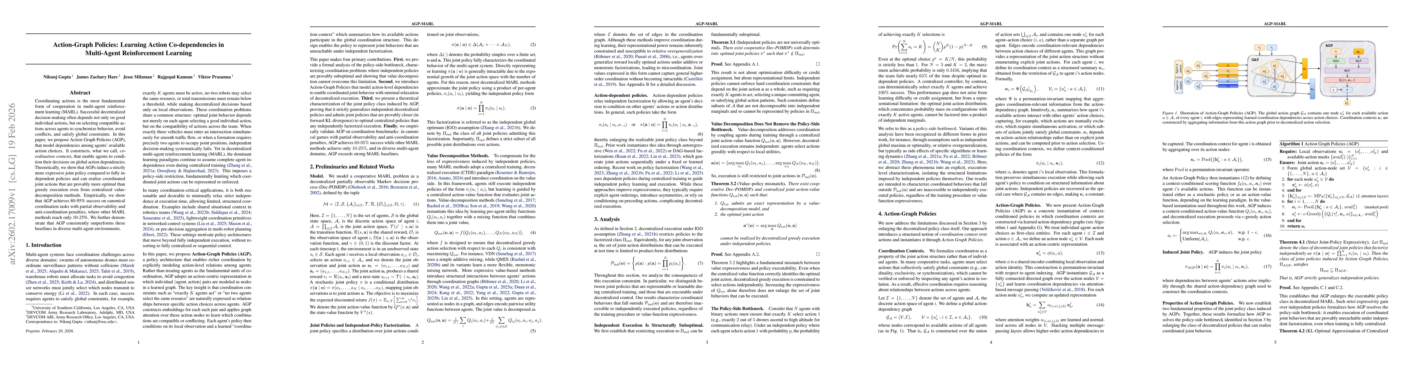 Thumbnail for Action-Graph Policies: Learning Action Co-dependencies in Multi-Agent Reinforcement Learning