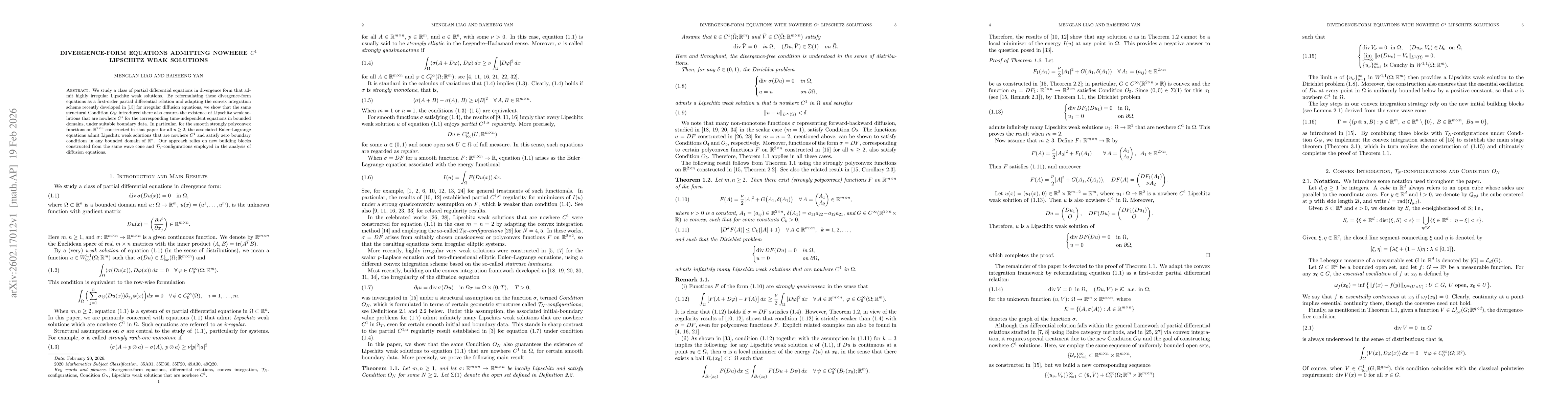 Thumbnail for Divergence-form equations admitting nowhere $C^1$ Lipschitz weak solutions