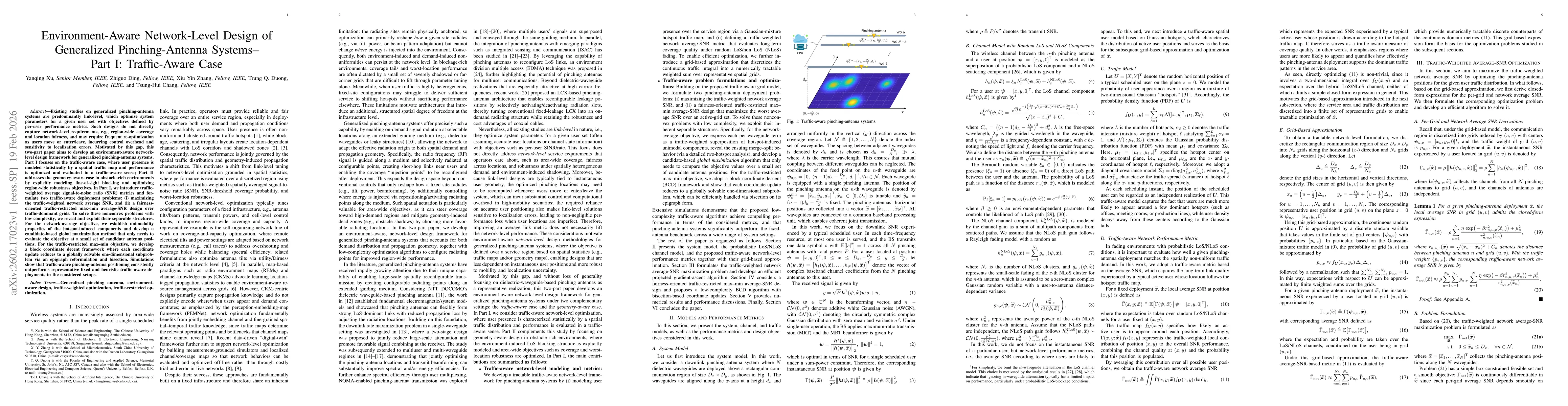 Thumbnail for Environment-Aware Network-Level Design of Generalized Pinching-Antenna Systems--Part I: Traffic-Aware Case