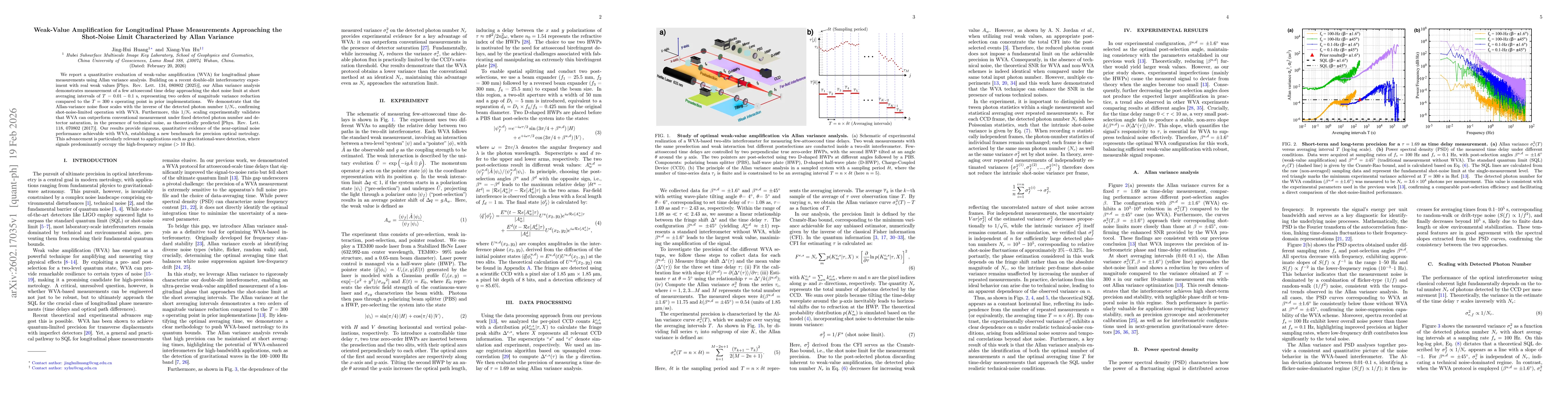 Thumbnail for Weak-Value Amplification for Longitudinal Phase Measurements Approaching the Shot-Noise Limit Characterized by Allan Variance