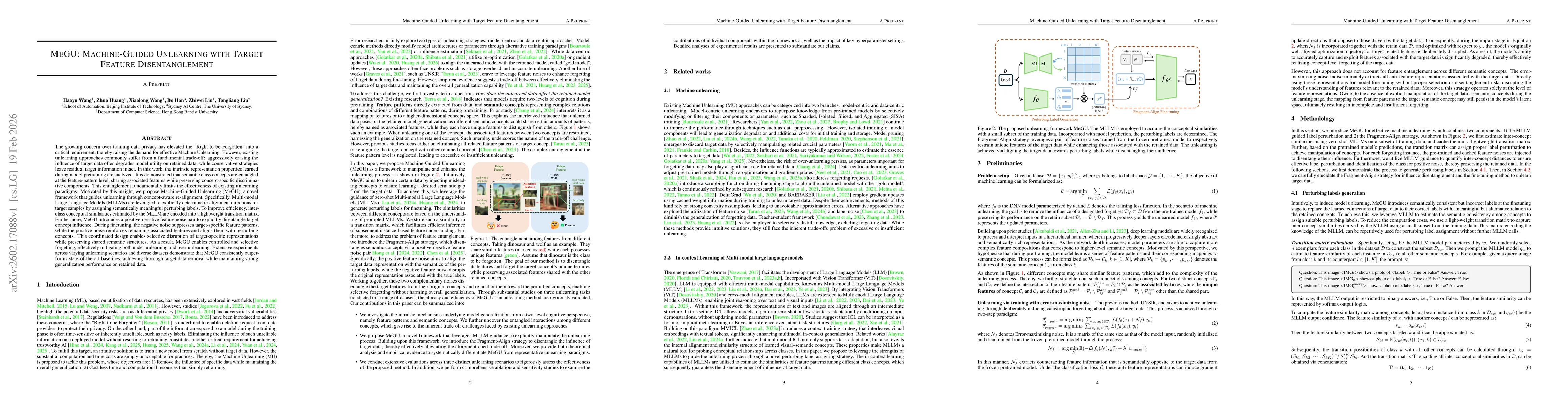 Thumbnail for MeGU: Machine-Guided Unlearning with Target Feature Disentanglement