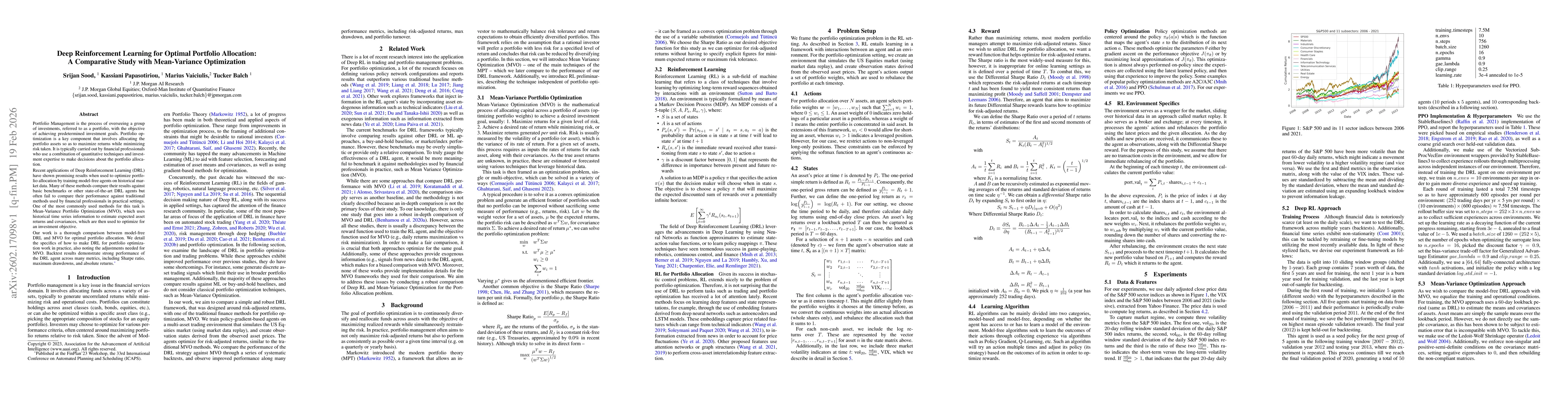 Thumbnail for Deep Reinforcement Learning for Optimal Portfolio Allocation: A Comparative Study with Mean-Variance Optimization