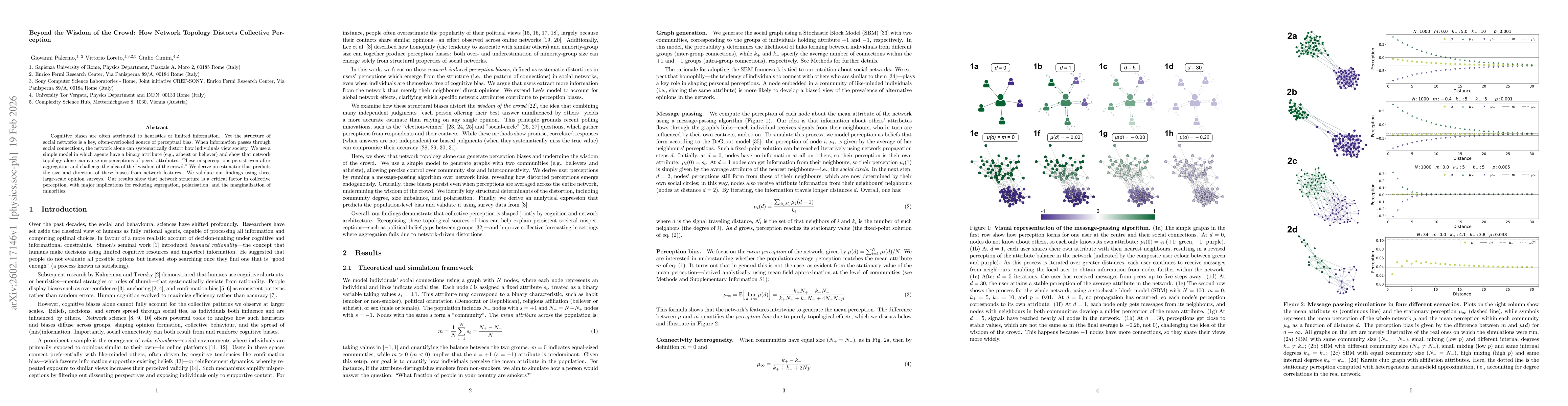 Thumbnail for Beyond the Wisdom of the Crowd: How Network Topology Distorts Collective Perception
