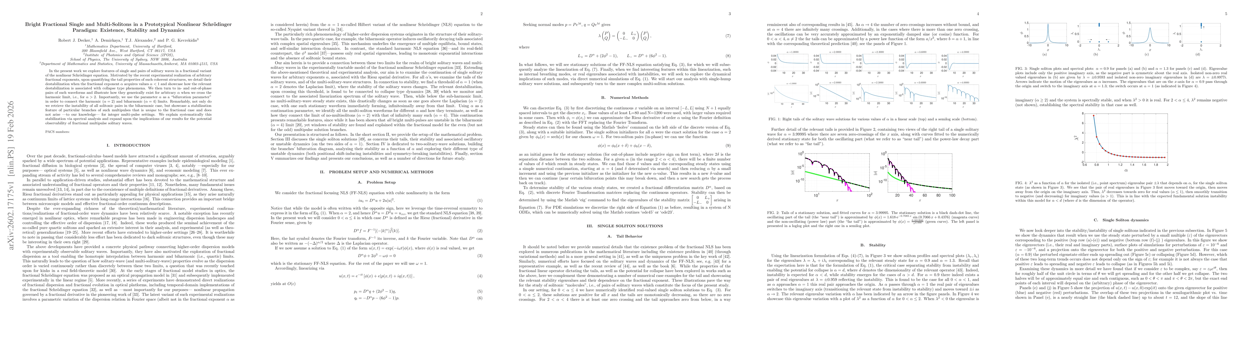 Thumbnail for Bright Fractional Single and Multi-Solitons in a Prototypical Nonlinear Schr{ö}dinger Paradigm: Existence, Stability and Dynamics