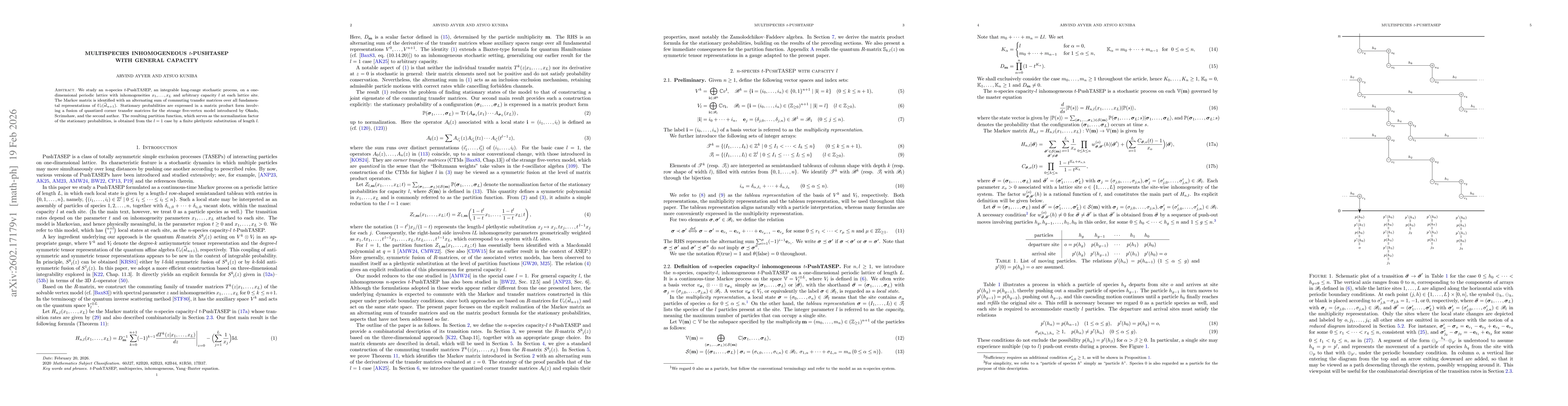 Thumbnail for Multispecies inhomogeneous $t$-PushTASEP with general capacity