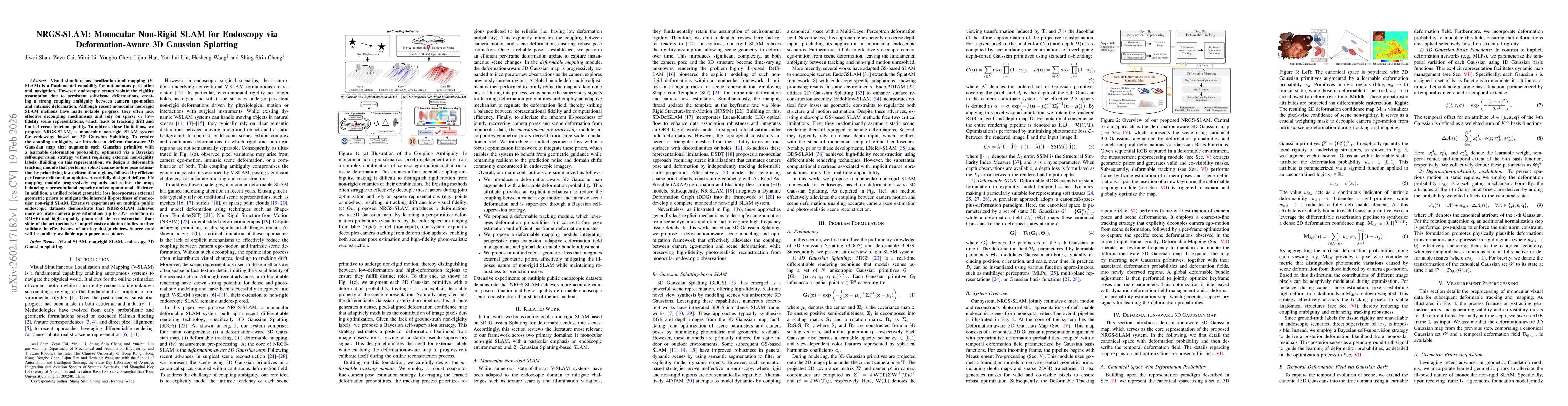 Thumbnail for NRGS-SLAM: Monocular Non-Rigid SLAM for Endoscopy via Deformation-Aware 3D Gaussian Splatting