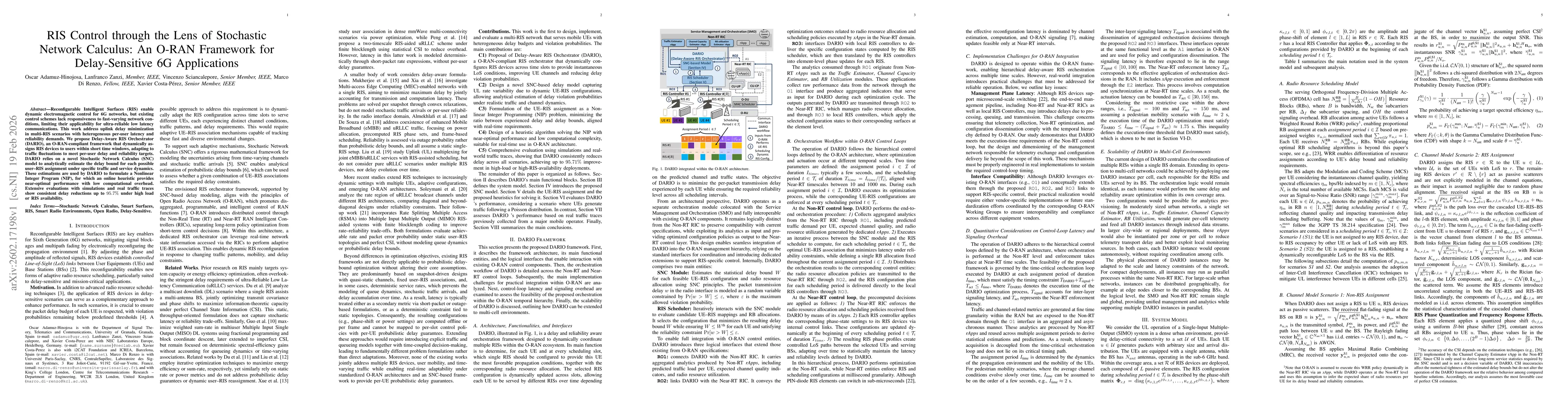 Thumbnail for RIS Control through the Lens of Stochastic Network Calculus: An O-RAN Framework for Delay-Sensitive 6G Applications