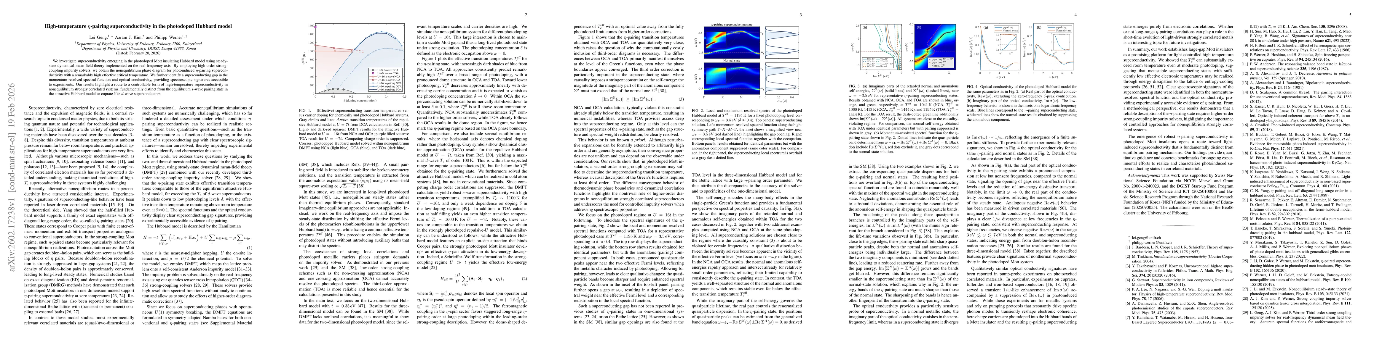 Thumbnail for High-temperature $η$-pairing superconductivity in the photodoped Hubbard model