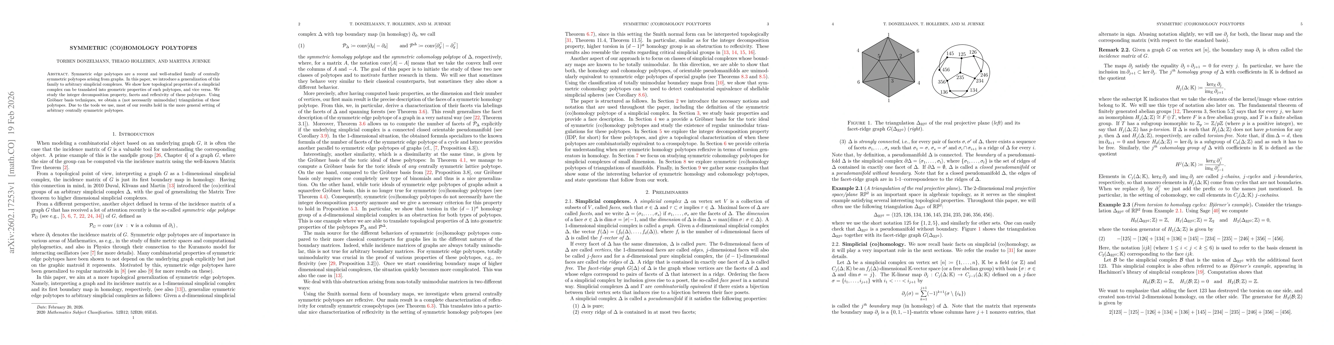 Thumbnail for Symmetric (co)homology polytopes