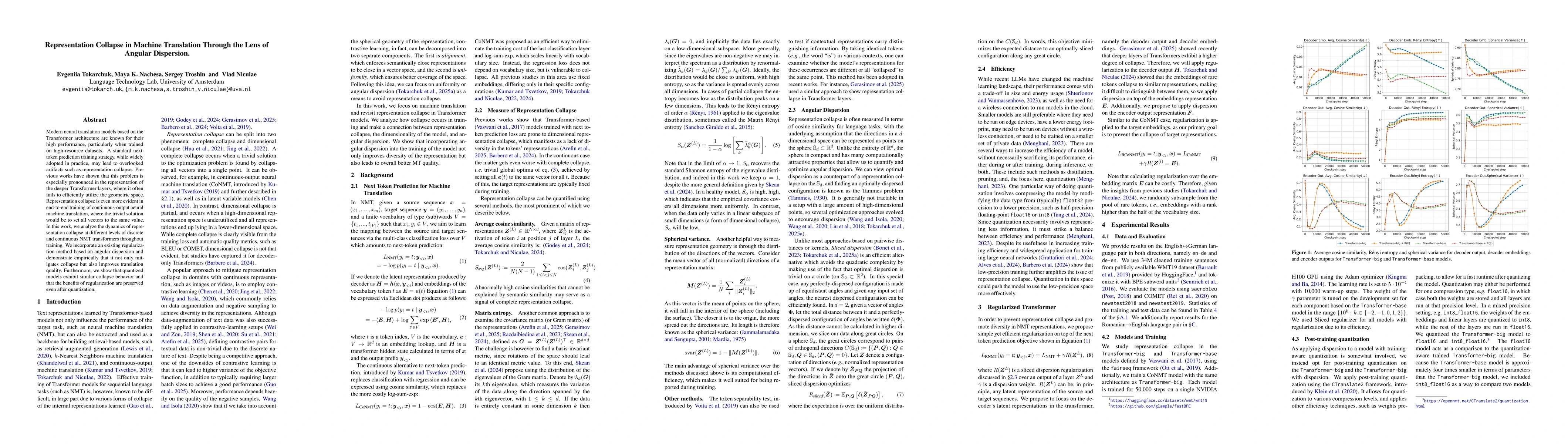 Thumbnail for Representation Collapse in Machine Translation Through the Lens of Angular Dispersion