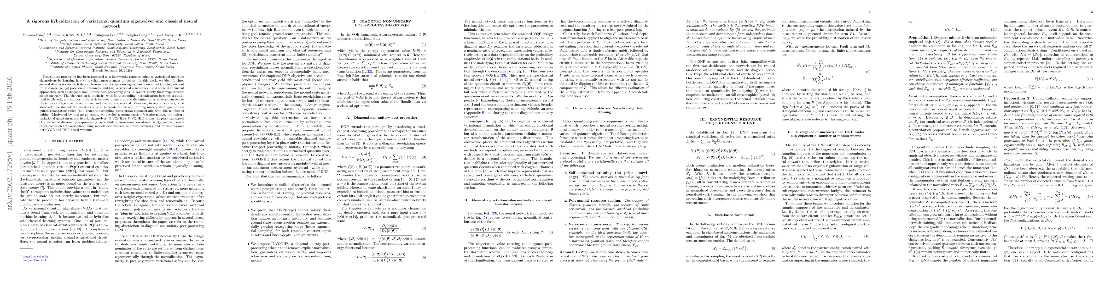 Thumbnail for A rigorous hybridization of variational quantum eigensolver and classical neural network