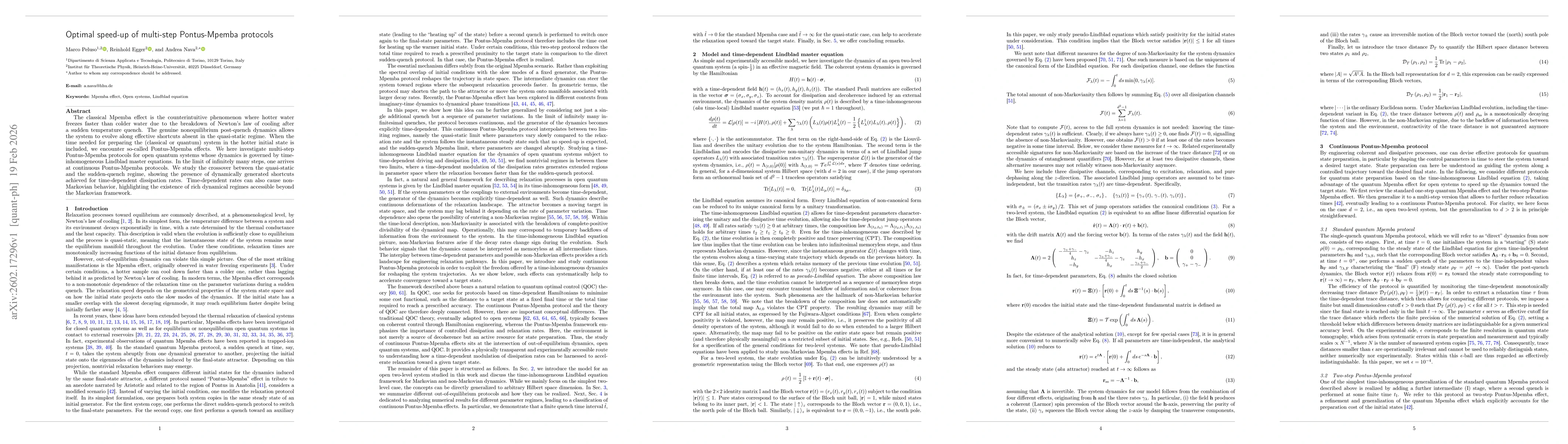 Thumbnail for Optimal speed-up of multi-step Pontus-Mpemba protocols