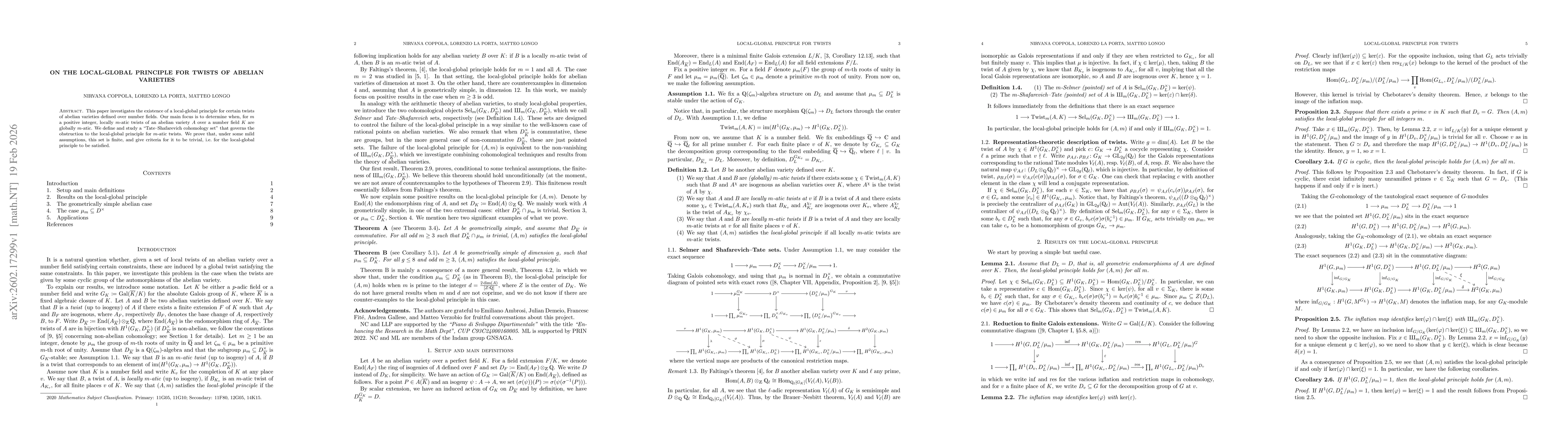 Thumbnail for On the local-global principle for twists of abelian varieties