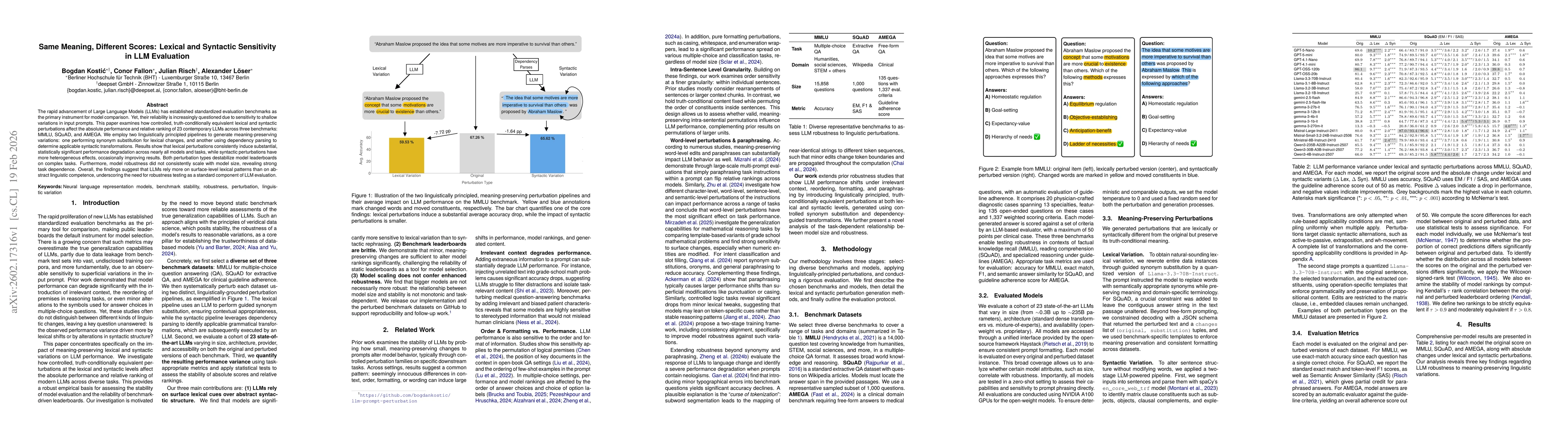 Thumbnail for Same Meaning, Different Scores: Lexical and Syntactic Sensitivity in LLM Evaluation
