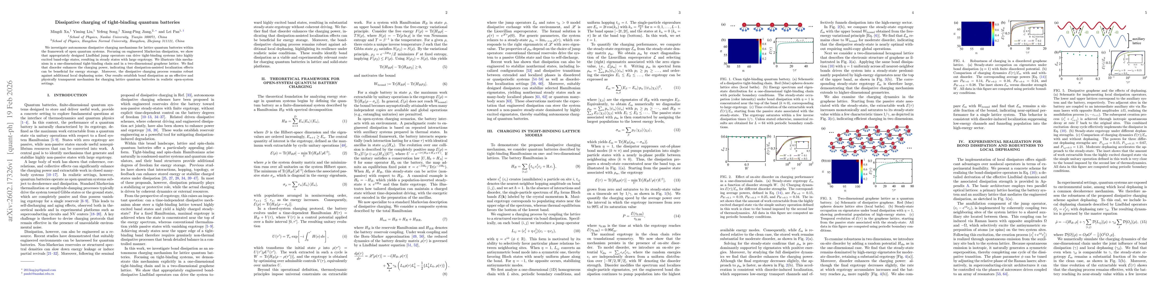 Thumbnail for Dissipative charging of tight-binding quantum batteries