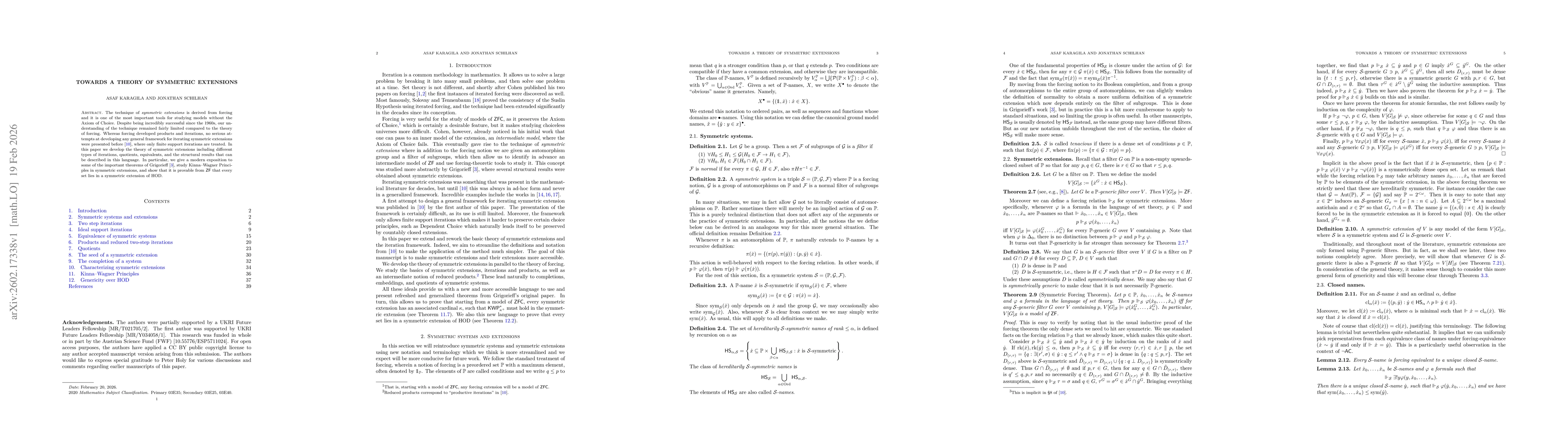 Thumbnail for Towards a theory of symmetric extensions