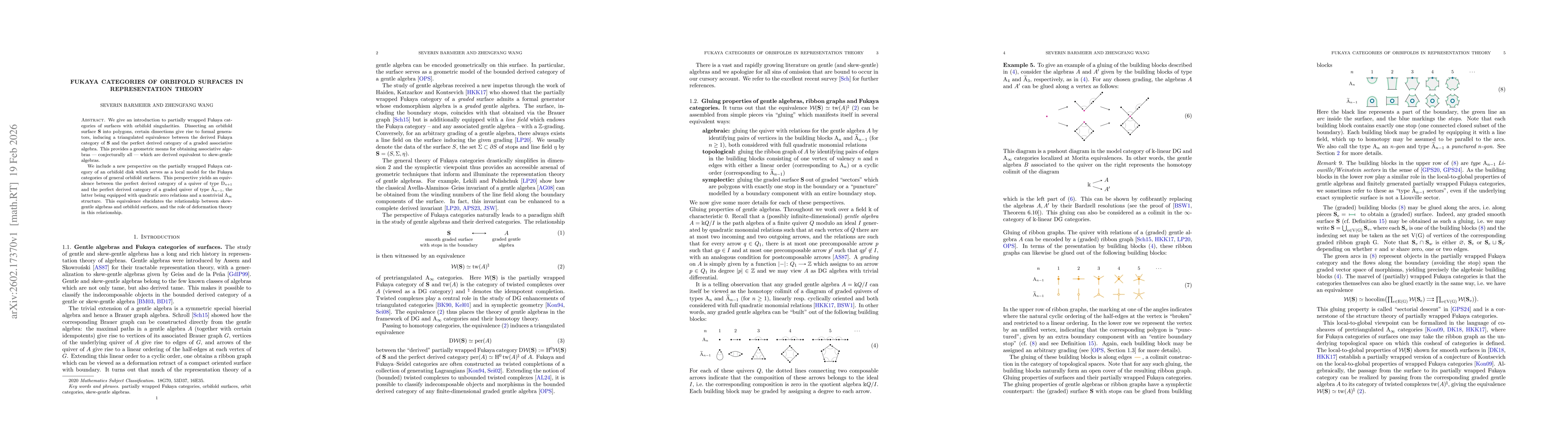 Thumbnail for Fukaya categories of orbifold surfaces in representation theory