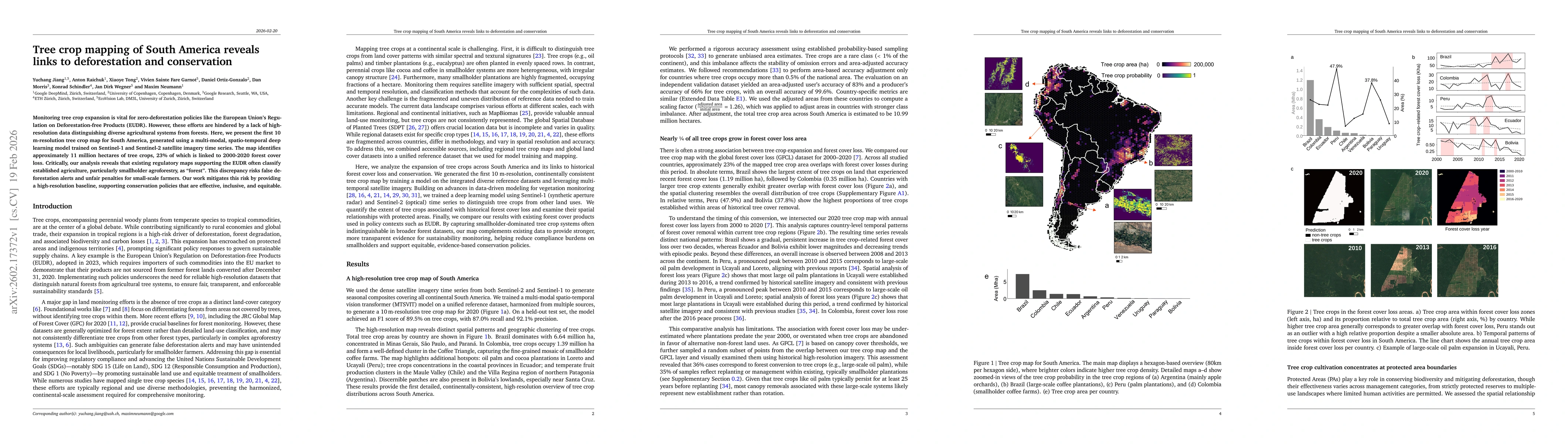 Thumbnail for Tree crop mapping of South America reveals links to deforestation and conservation