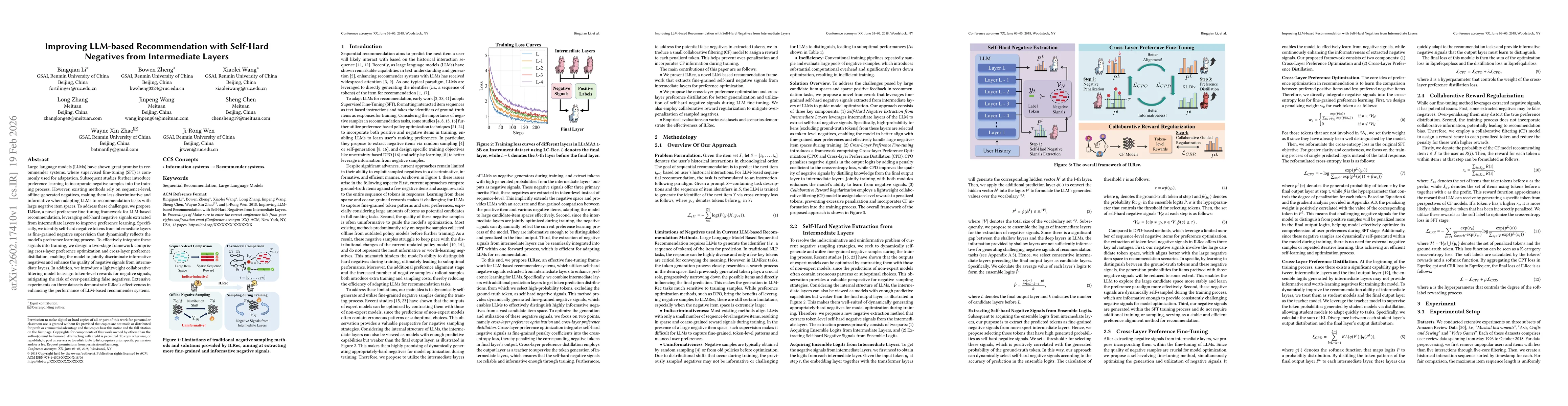 Thumbnail for Improving LLM-based Recommendation with Self-Hard Negatives from Intermediate Layers