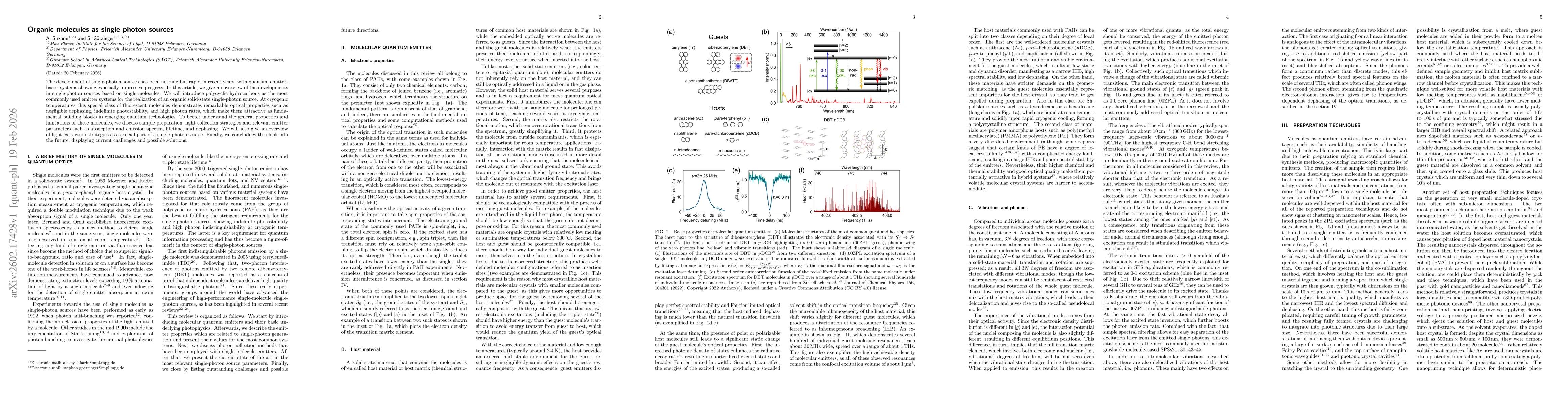 Thumbnail for Organic molecules as single-photon sources