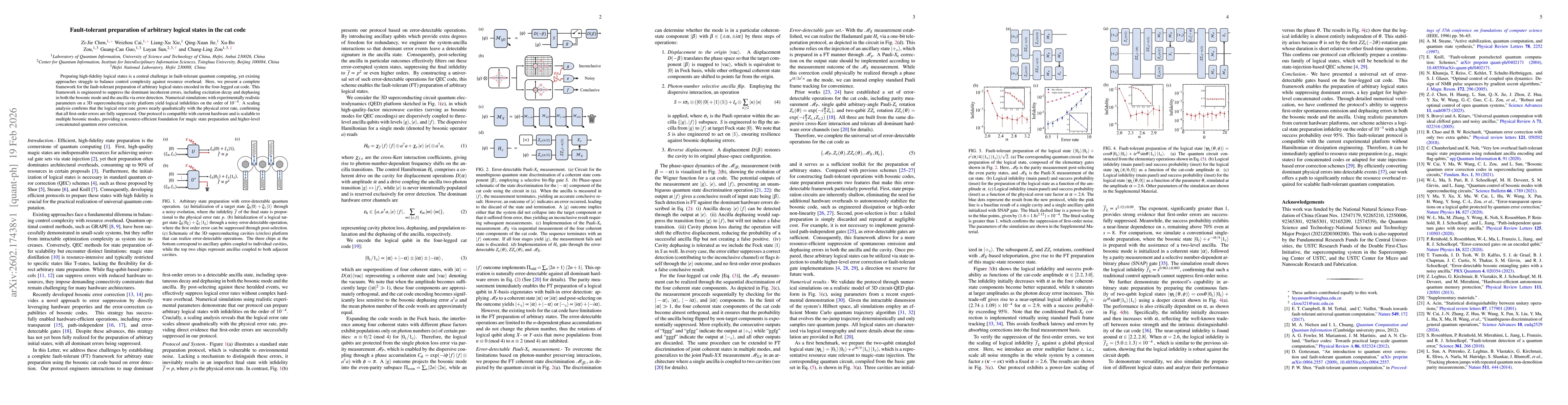 Thumbnail for Fault-tolerant preparation of arbitrary logical states in the cat code