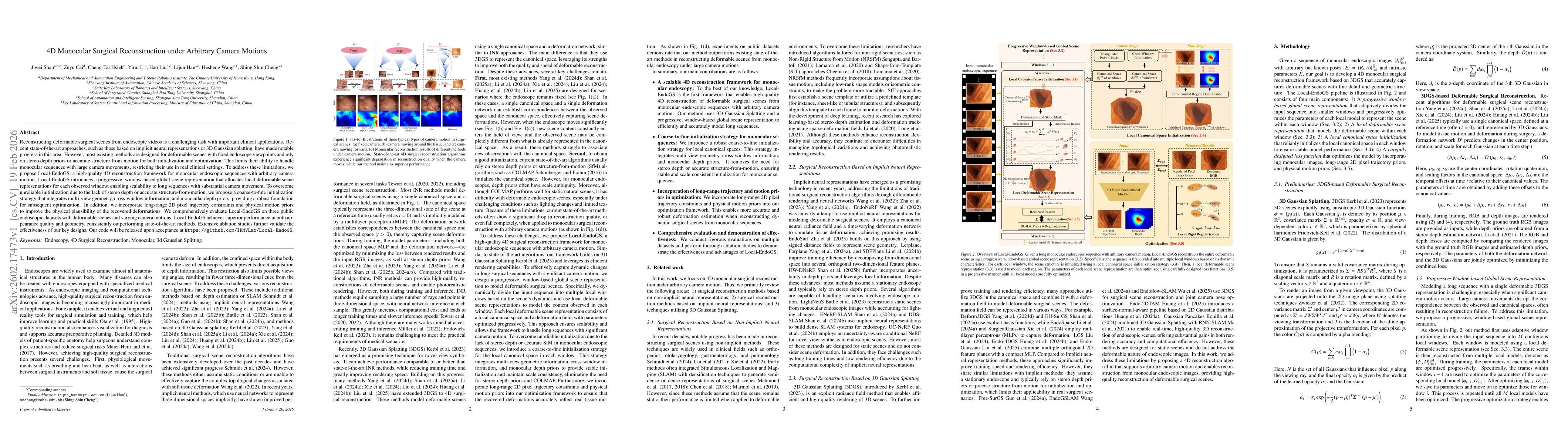 Thumbnail for 4D Monocular Surgical Reconstruction under Arbitrary Camera Motions