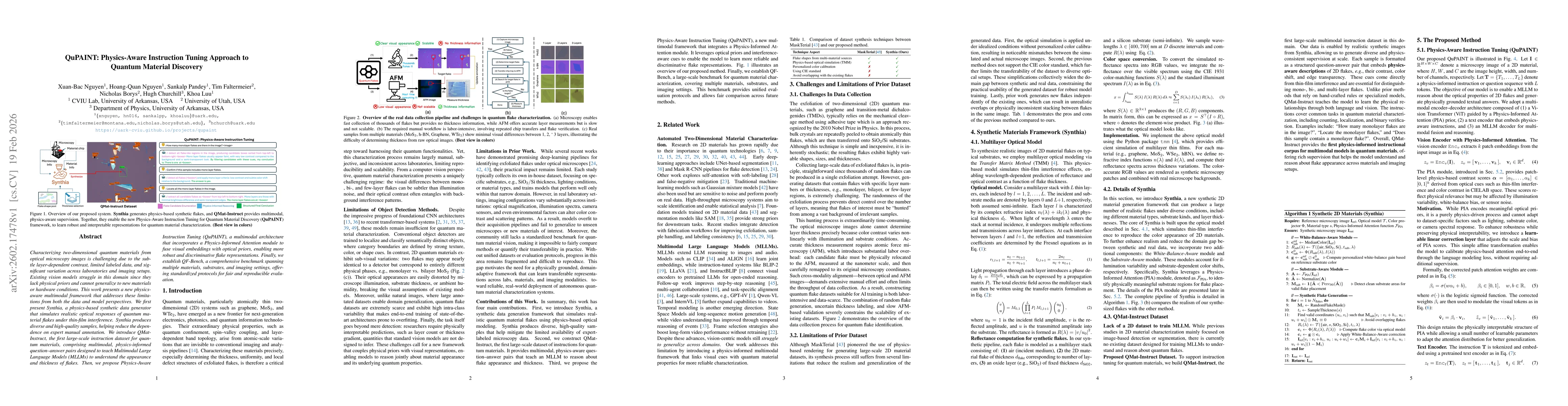Thumbnail for QuPAINT: Physics-Aware Instruction Tuning Approach to Quantum Material Discovery