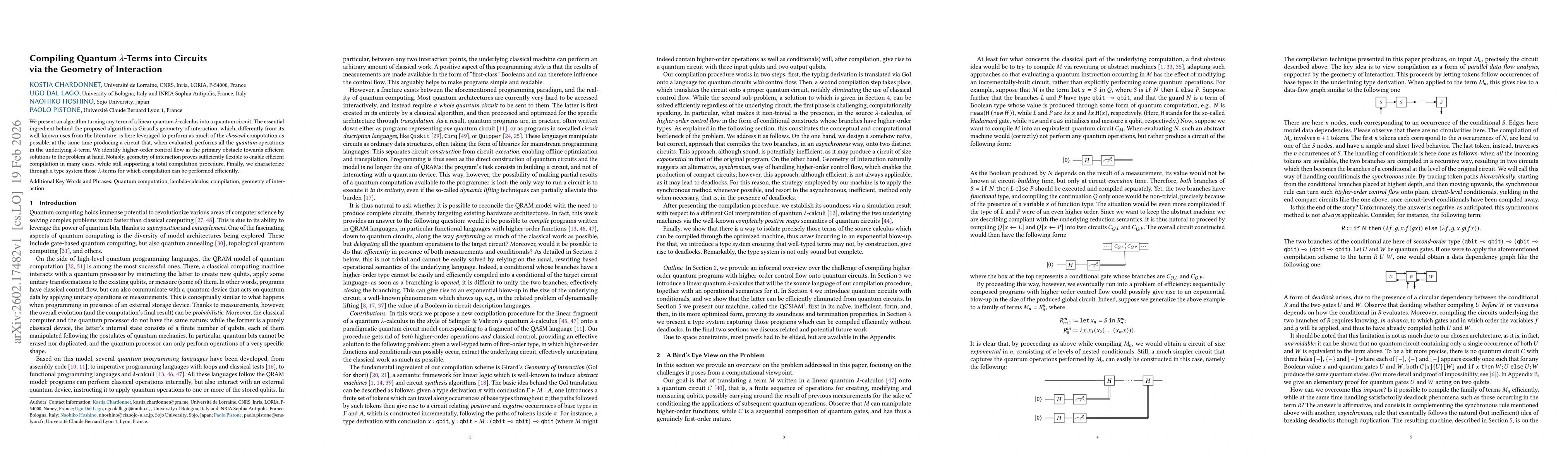 Thumbnail for Compiling Quantum Lambda-Terms into Circuits via the Geometry of Interaction