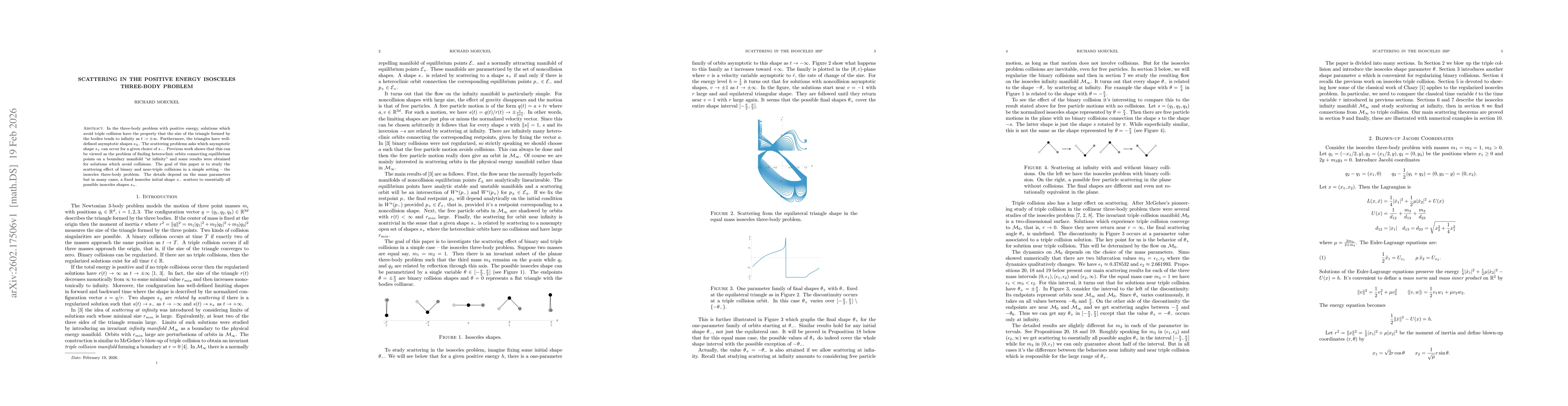 Thumbnail for Scattering in the Positive Energy Isosceles Three-Body Problem