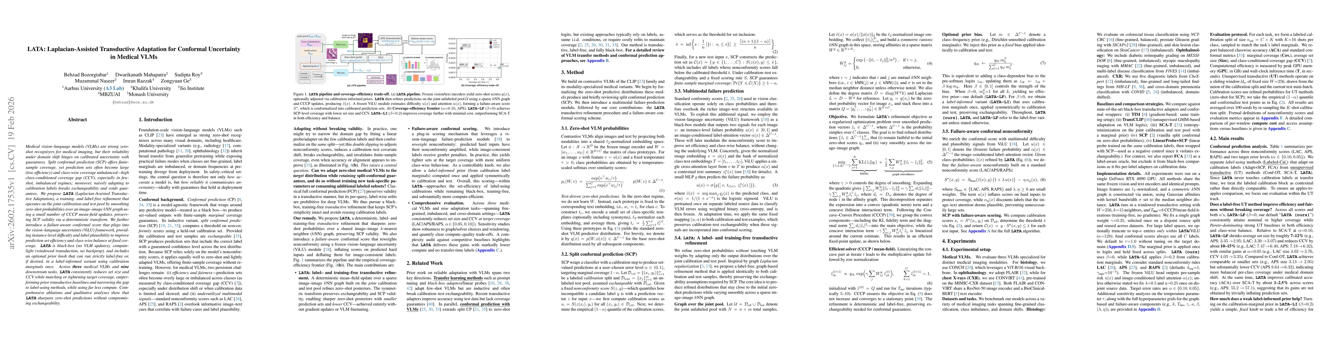Thumbnail for LATA: Laplacian-Assisted Transductive Adaptation for Conformal Uncertainty in Medical VLMs