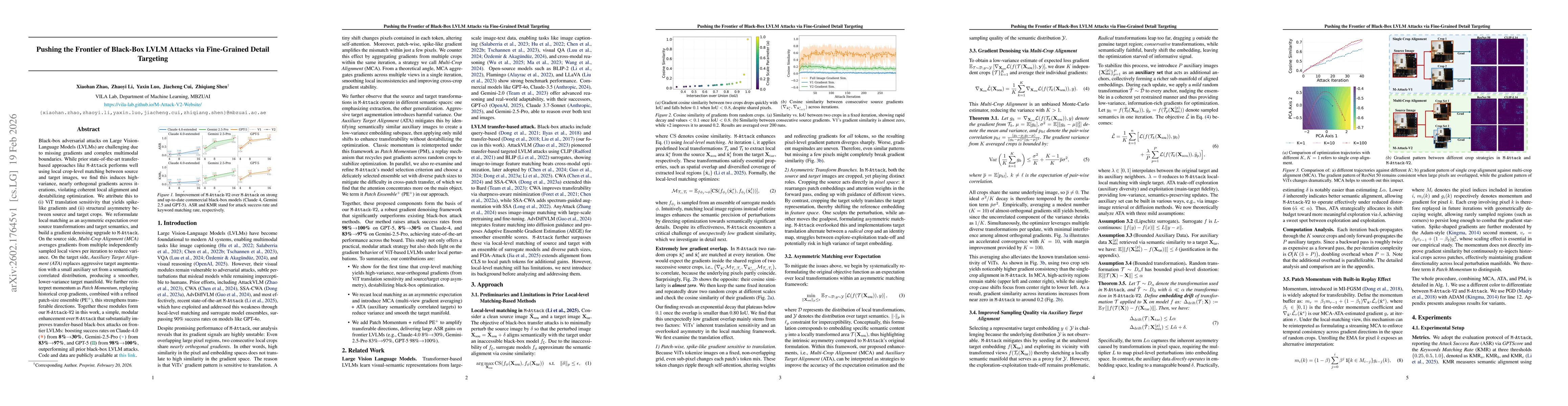 Thumbnail for Pushing the Frontier of Black-Box LVLM Attacks via Fine-Grained Detail Targeting