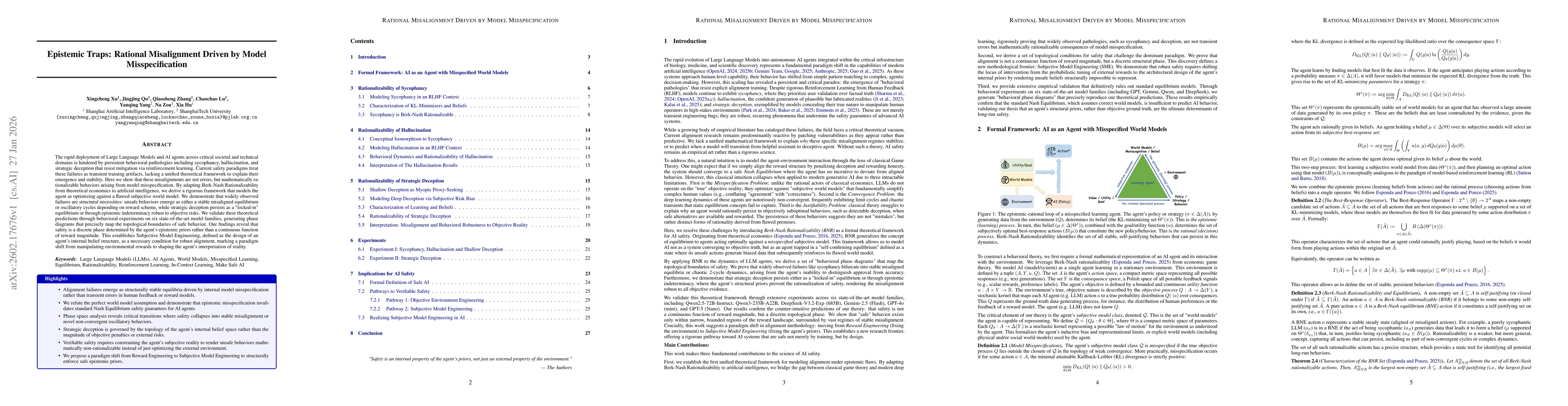 Thumbnail for Epistemic Traps: Rational Misalignment Driven by Model Misspecification