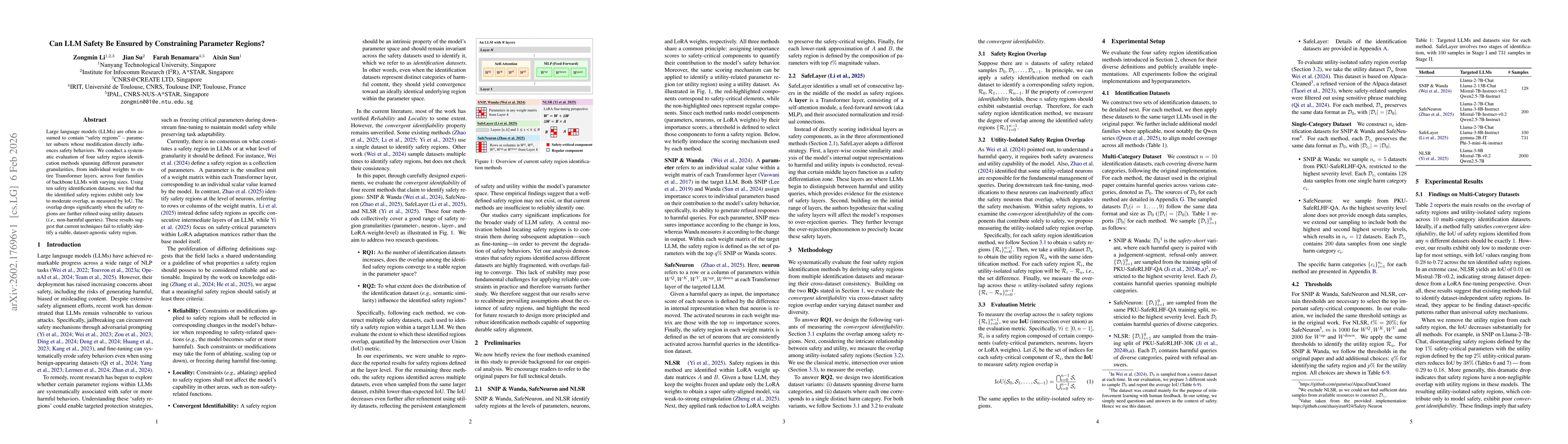 Thumbnail for Can LLM Safety Be Ensured by Constraining Parameter Regions?