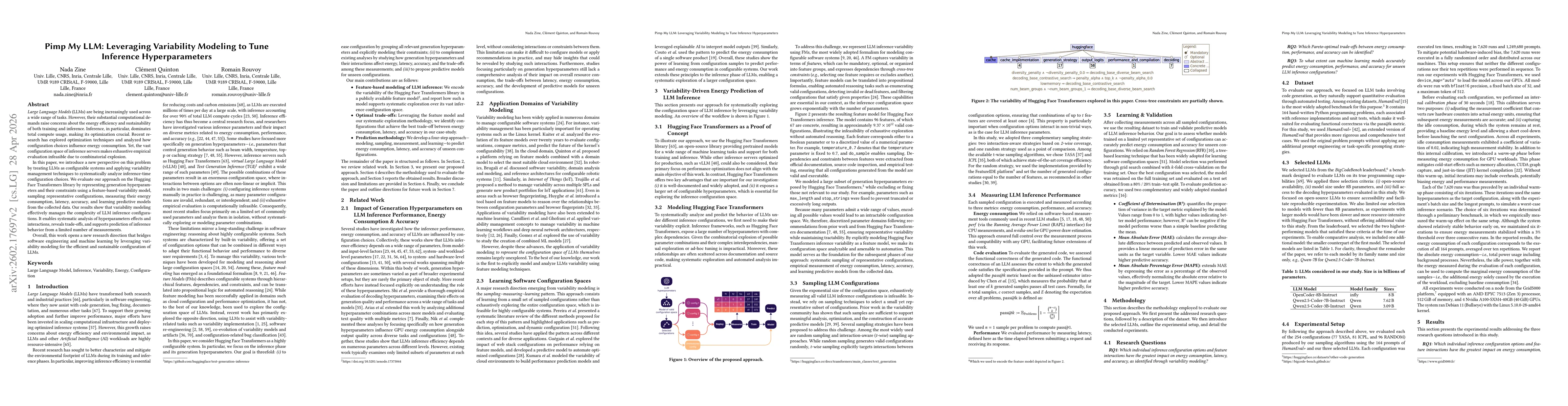 Thumbnail for Pimp My LLM: Leveraging Variability Modeling to Tune Inference Hyperparameters