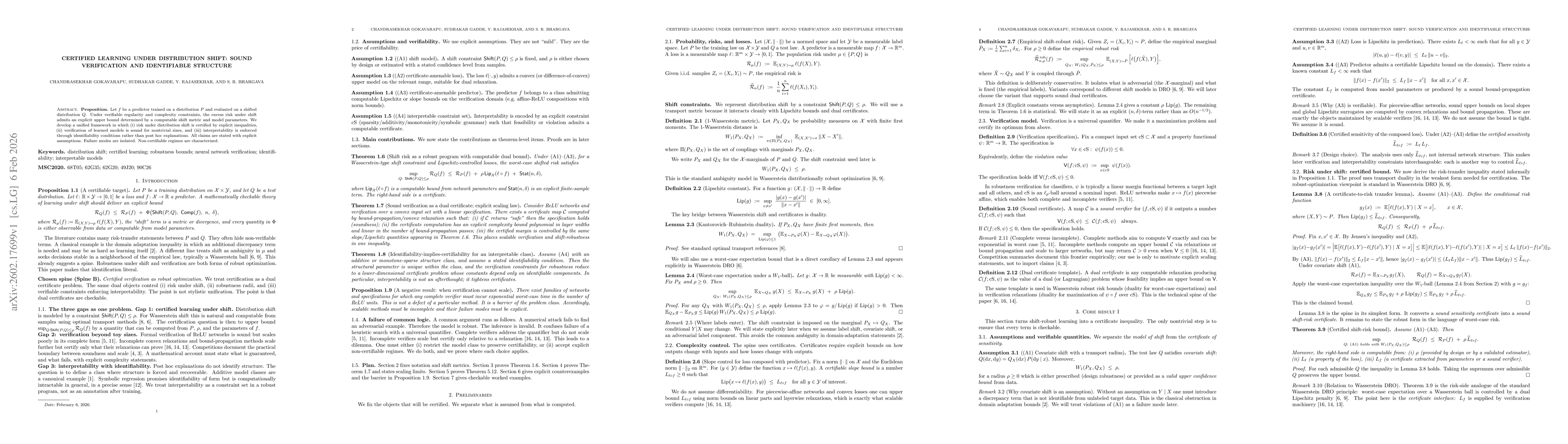 Thumbnail for Certified Learning under Distribution Shift: Sound Verification and Identifiable Structure