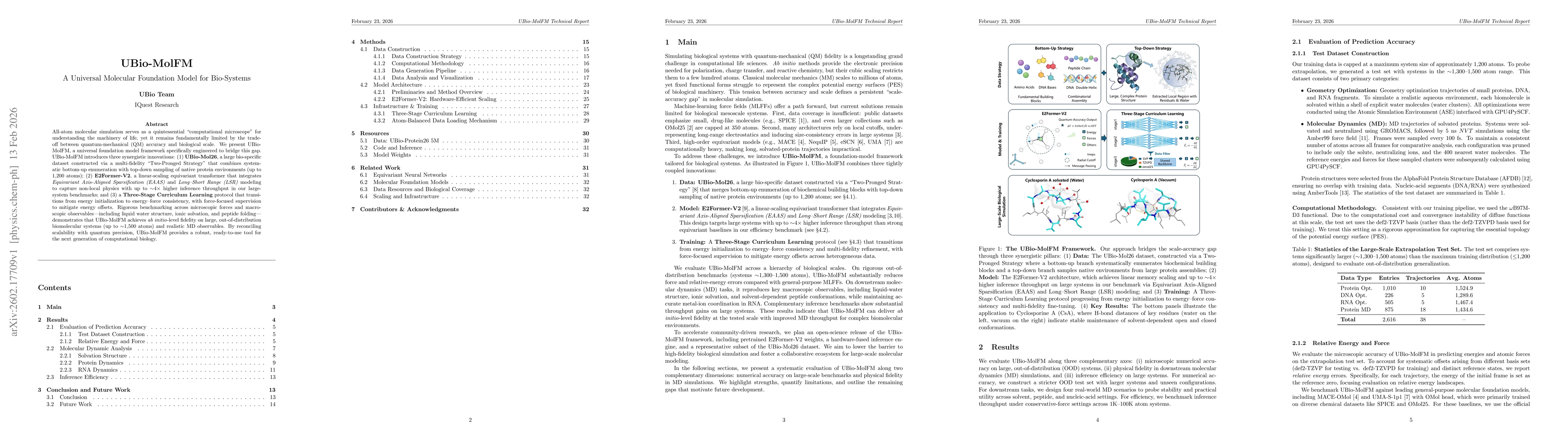 Thumbnail for UBio-MolFM: A Universal Molecular Foundation Model for Bio-Systems