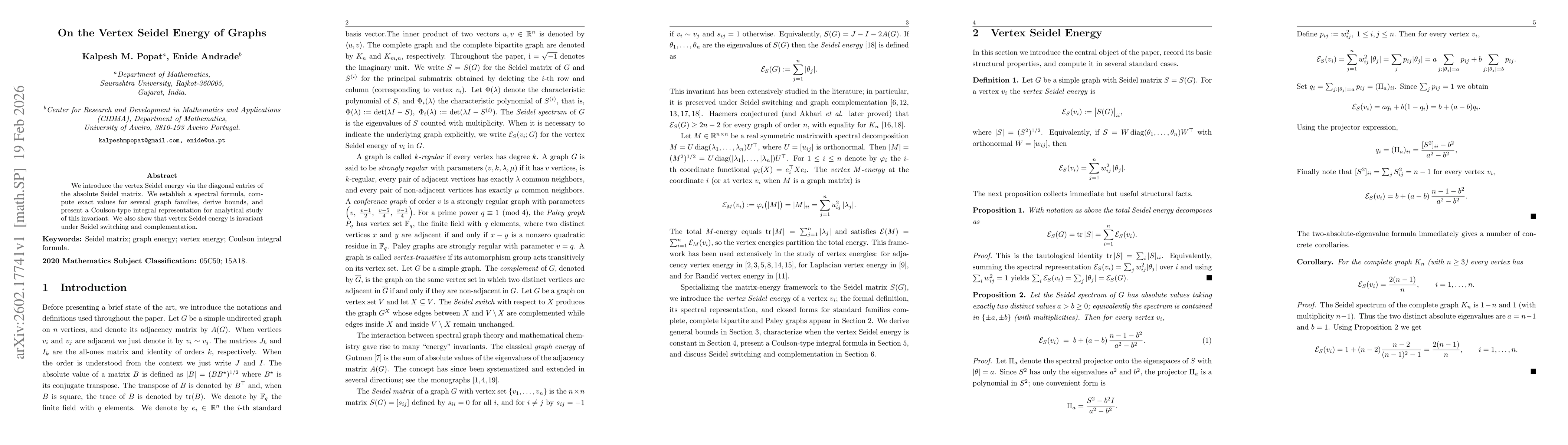 Thumbnail for On the Vertex Seidel Energy of Graphs