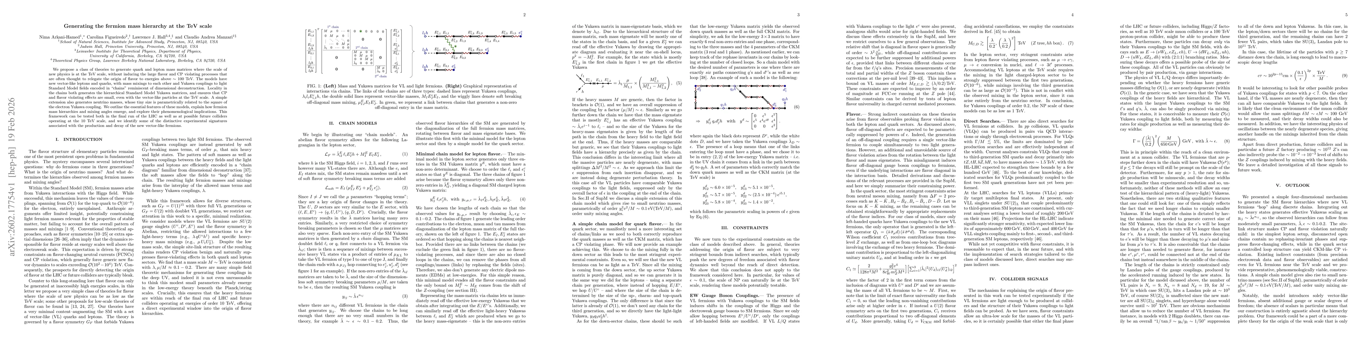 Thumbnail for Generating the fermion mass hierarchy at the TeV scale