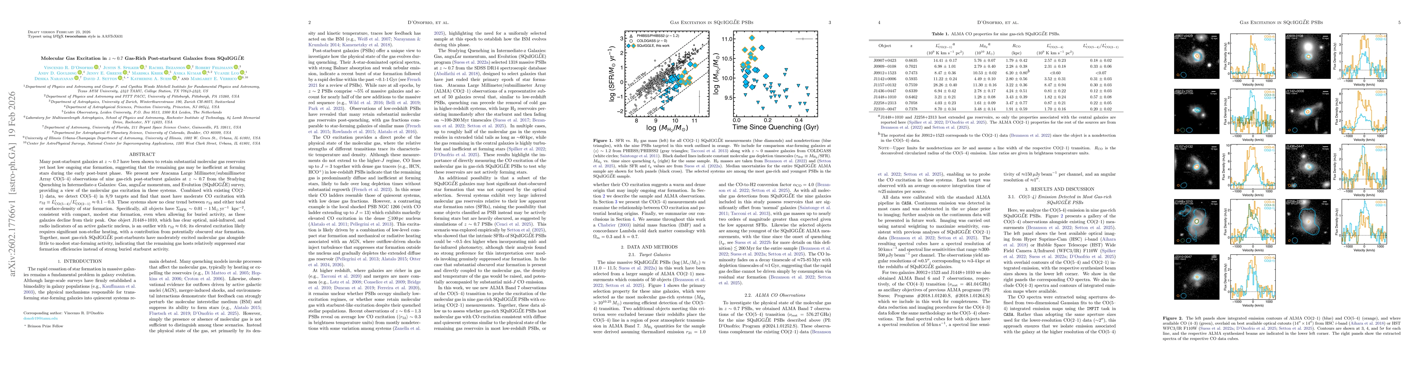 Thumbnail for Molecular Gas Excitation in z ~ 0.7 Gas-Rich Post-starburst Galaxies from SQuIGGLE