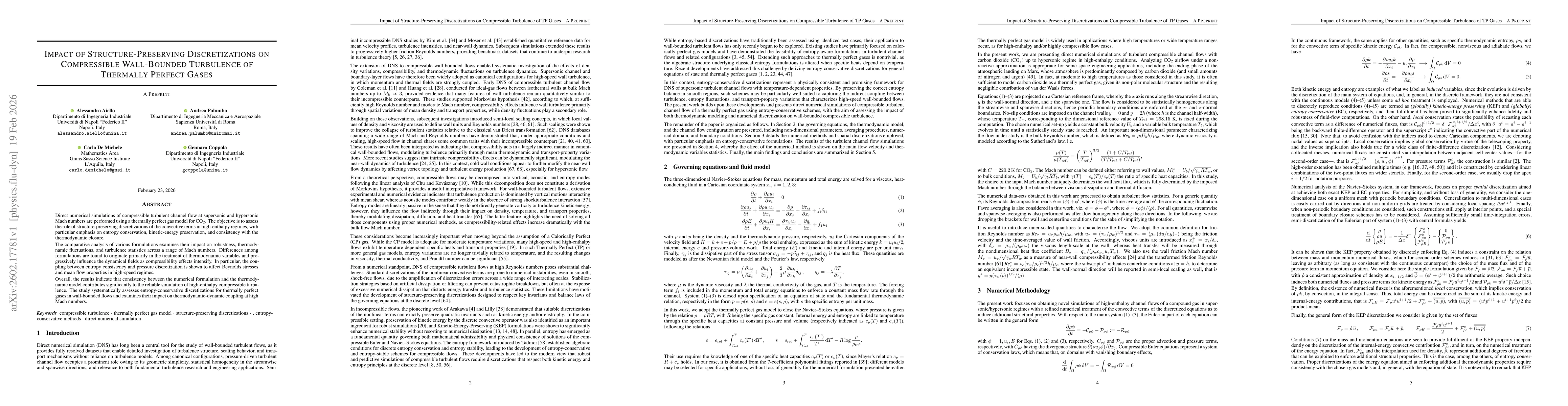 Thumbnail for Impact of Structure-Preserving Discretizations on Compressible Wall-Bounded Turbulence of Thermally Perfect Gases