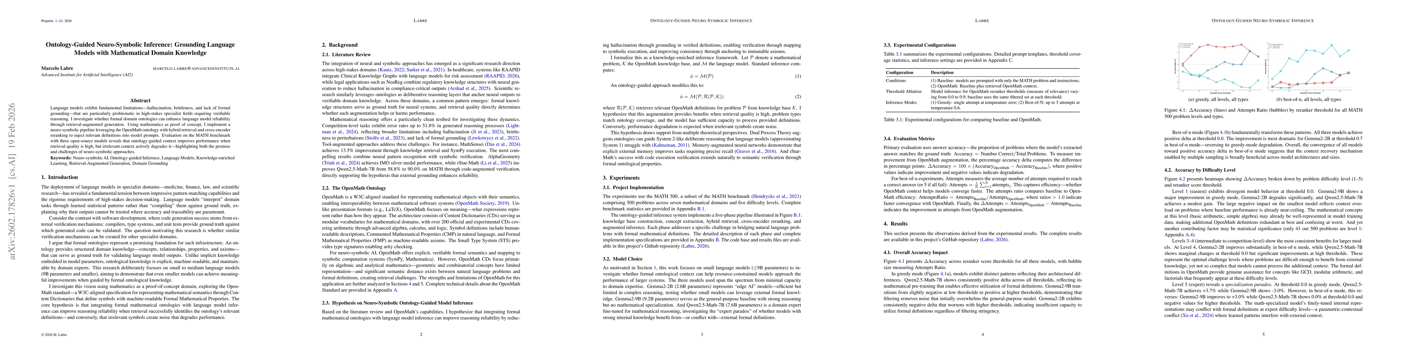 Thumbnail for Ontology-Guided Neuro-Symbolic Inference: Grounding Language Models with Mathematical Domain Knowledge