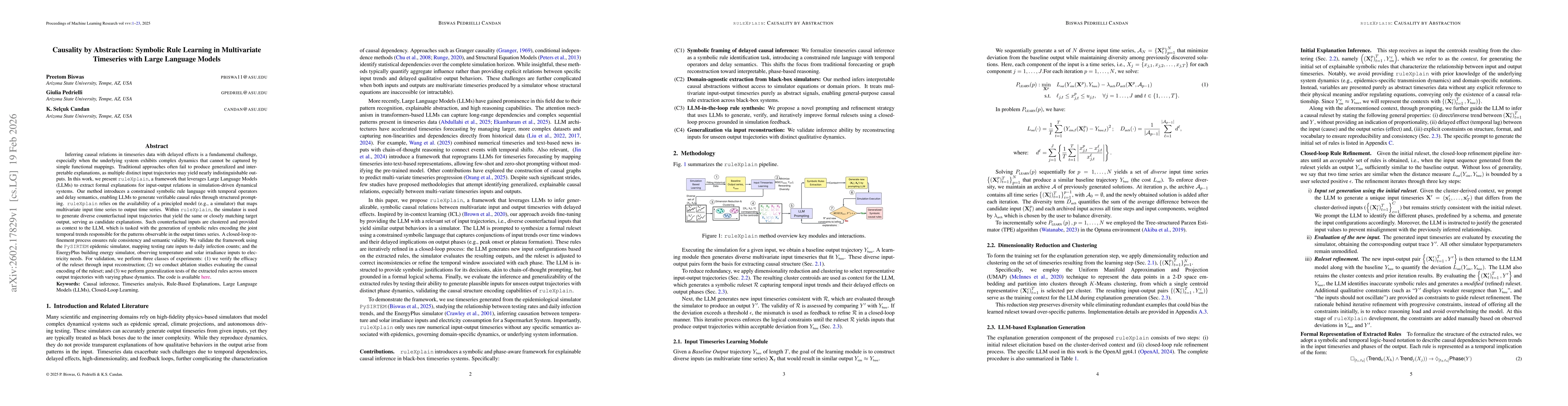 Thumbnail for Causality by Abstraction: Symbolic Rule Learning in Multivariate Timeseries with Large Language Models