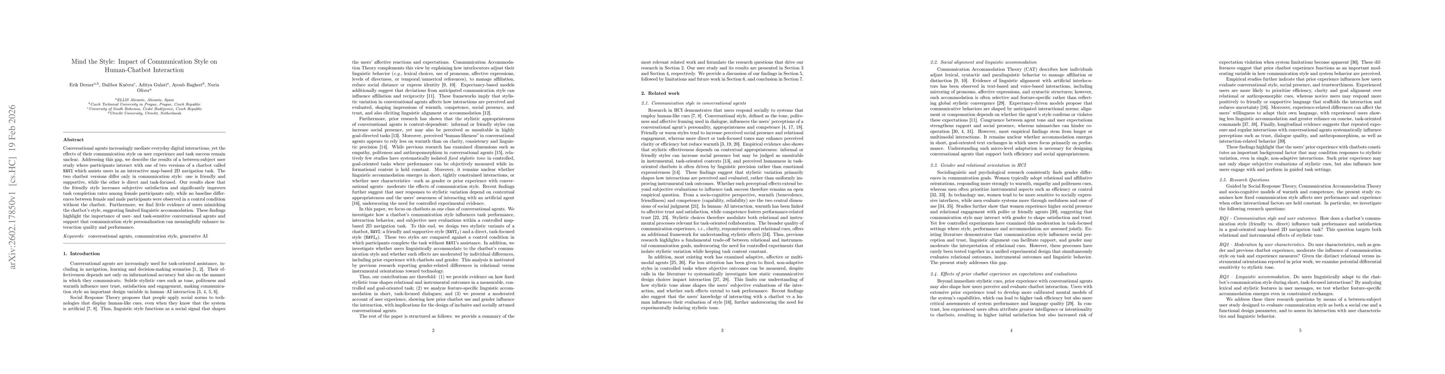 Thumbnail for Mind the Style: Impact of Communication Style on Human-Chatbot Interaction