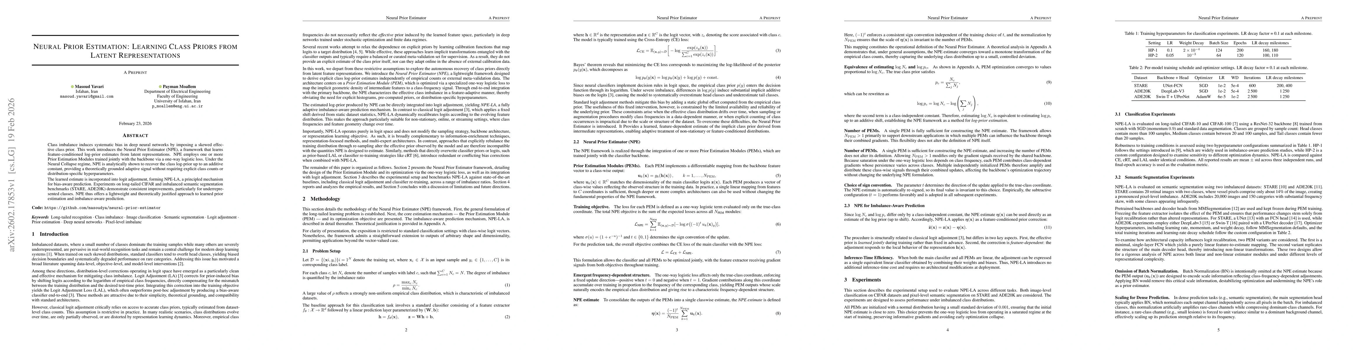 Thumbnail for Neural Prior Estimation: Learning Class Priors from Latent Representations