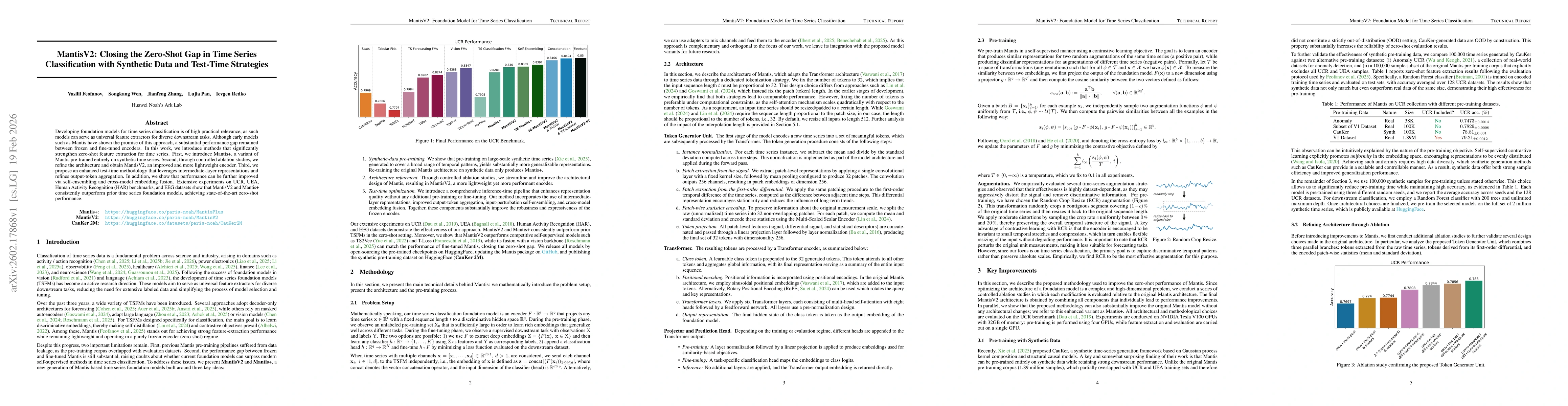 Thumbnail for MantisV2: Closing the Zero-Shot Gap in Time Series Classification with Synthetic Data and Test-Time Strategies