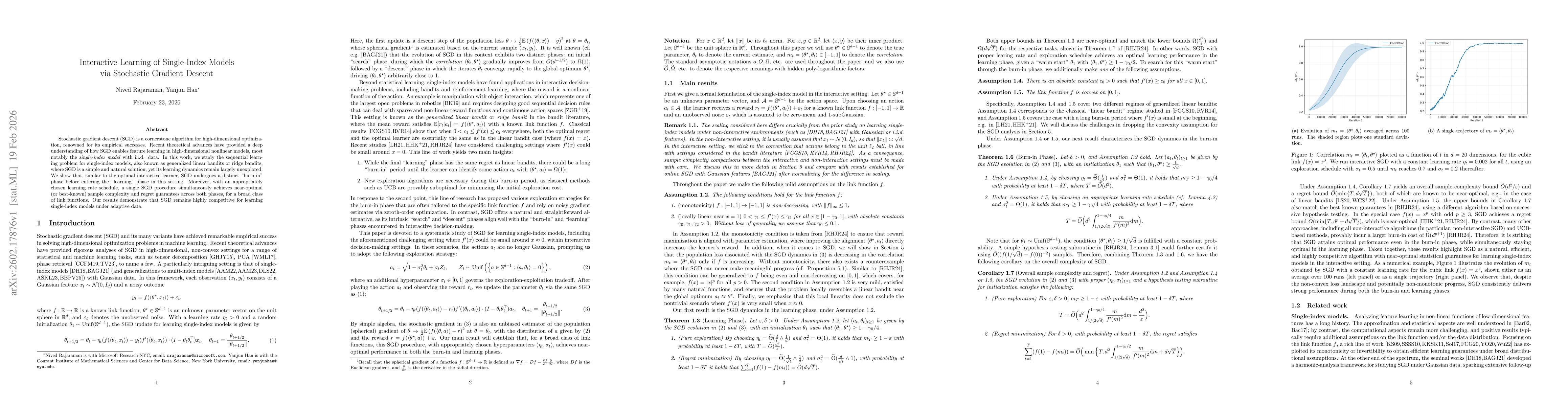 Thumbnail for Interactive Learning of Single-Index Models via Stochastic Gradient Descent