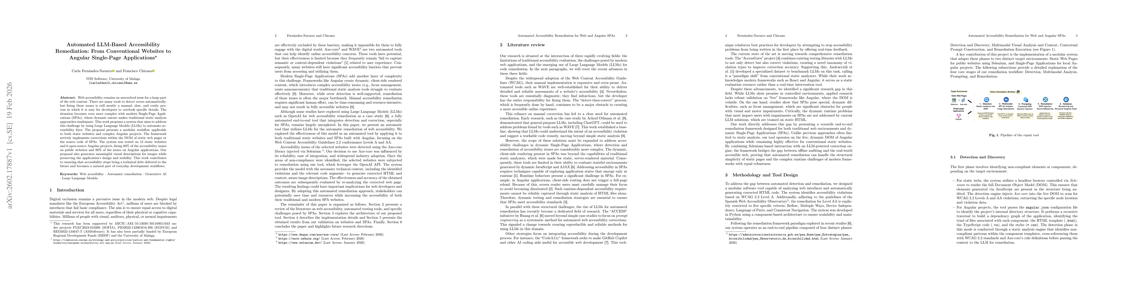 Thumbnail for Automated LLM-Based Accessibility Remediation: From Conventional Websites to Angular Single-Page Applications