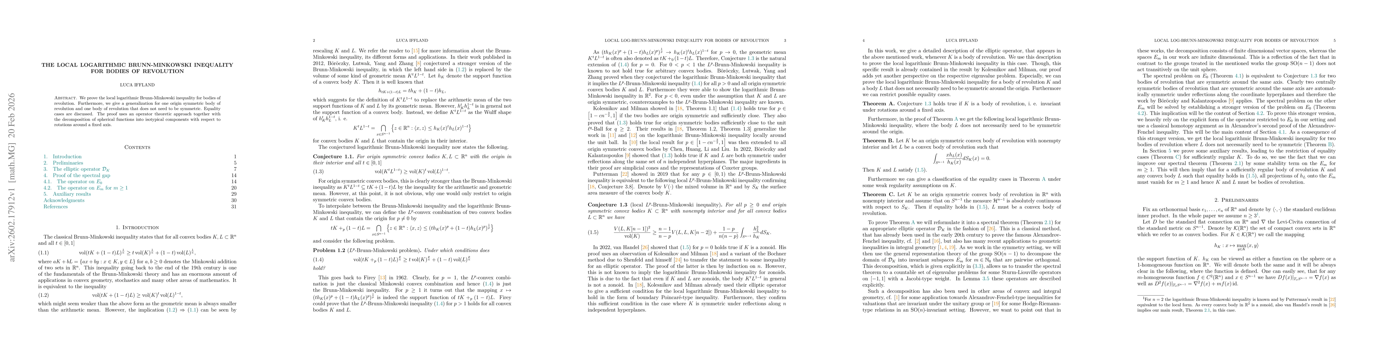 Thumbnail for The local logarithmic Brunn-Minkowski inequality for bodies of revolution
